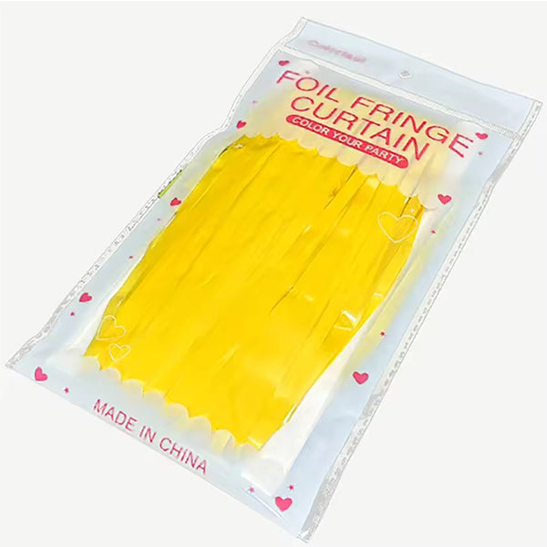 Pastel Yellow Fringe Curtain