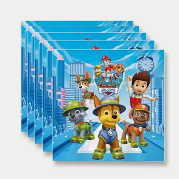 Paw Patrol Theme Paper Napkins