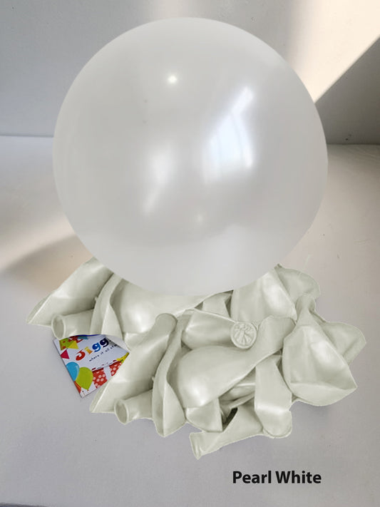 Metallic Balloons Pearl White