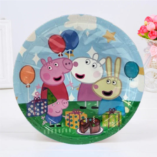 Peppa Pig Theme Paper Plate