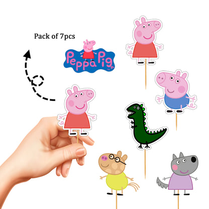 Peppa Pig Cup Cake Topper