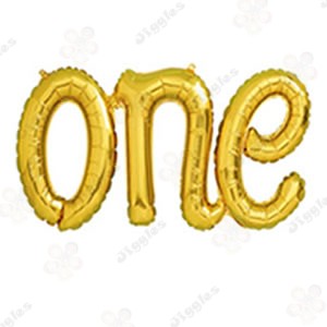 One script Foil Balloon Gold