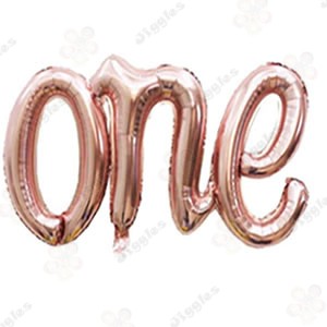 One script Foil Balloon Rose Gold