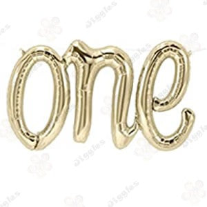 One script Foil Balloon Silver