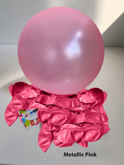 Metallic Balloons Pink