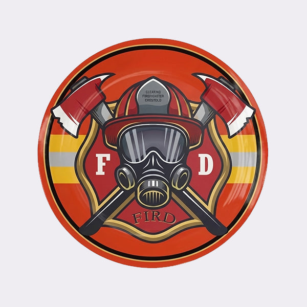 fireman theme paper plate