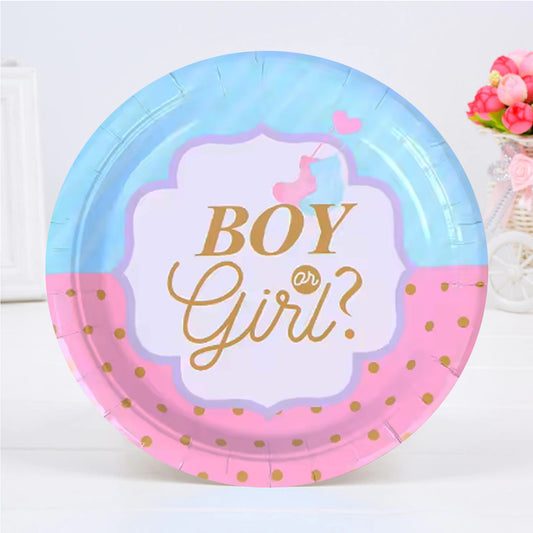 Boy or Girl Paper Plate