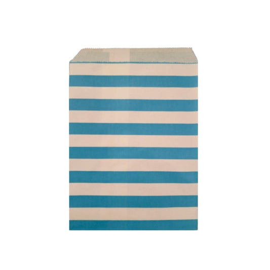 Blue Striped Popcorn Paper Bags