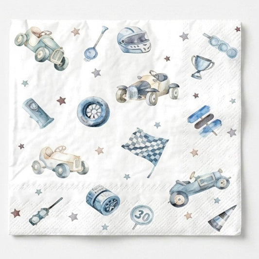 racing car paper napkins