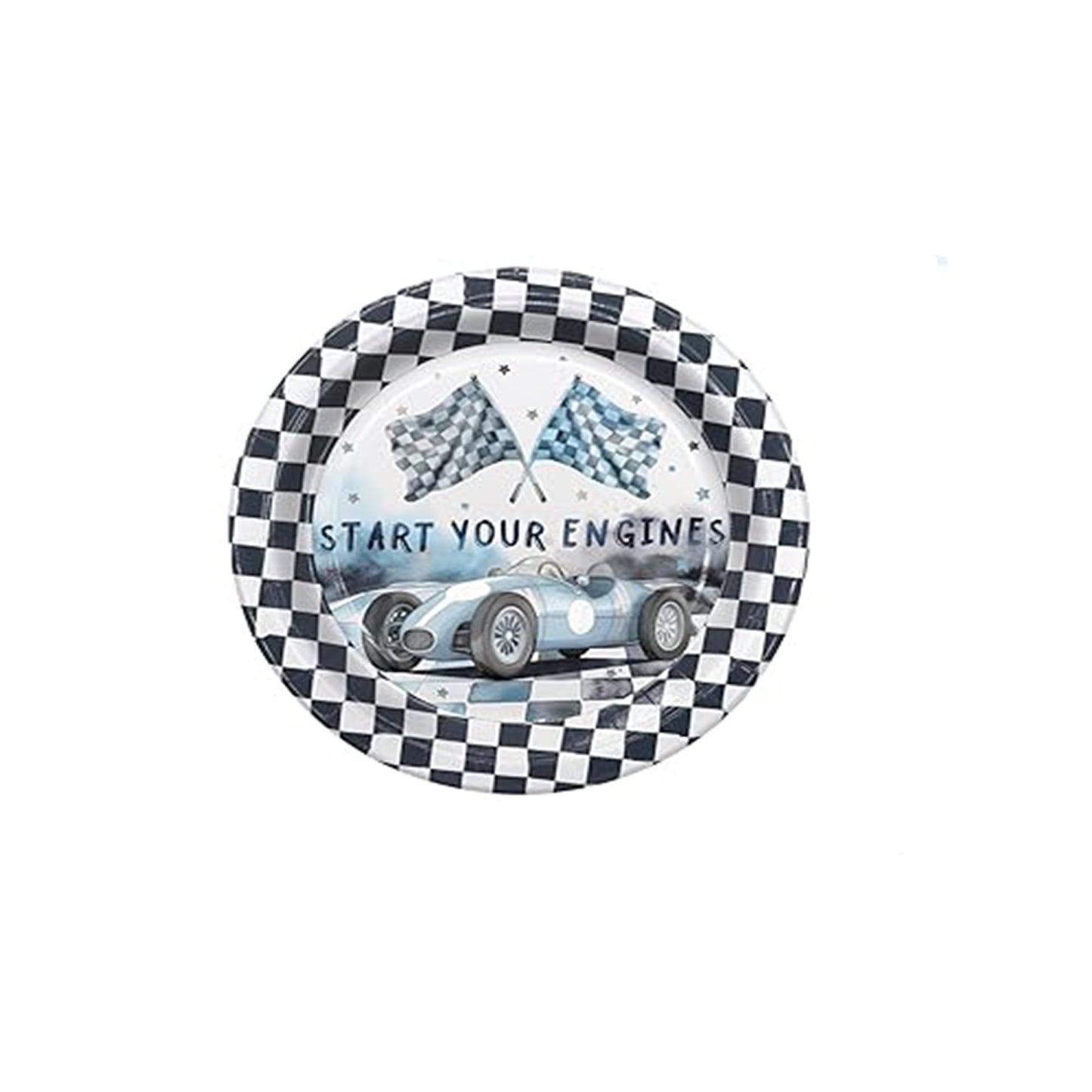 racing car paper plate