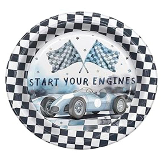 racing car paper plate