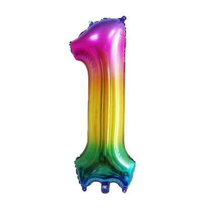 Rainbow Number 1 Foil Balloon