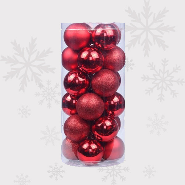 Red Baubles Pack 6cm 20pc