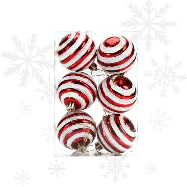 Red & White Baubles