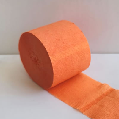 Reddish Orange Crepe Paper Streamer Roll