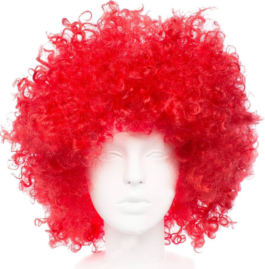 Red Afro Wig