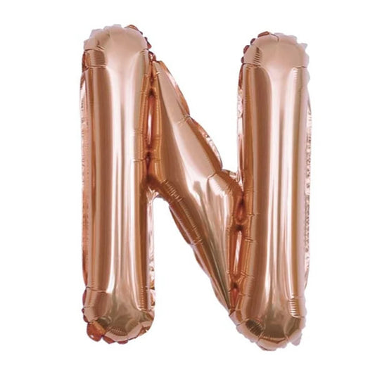 Rose Gold Foil Letter N Balloon 16 inch