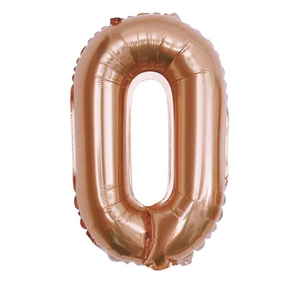 Rose Gold Foil Letter O Balloon 16 inch - Mylar Letter Balloon O Foil Balloon Rose Gold. Each Rose Gold 16″ O letter balloon ideal for names, phrases - perfect for any celebration from birthday parties, baby showers and weddings!