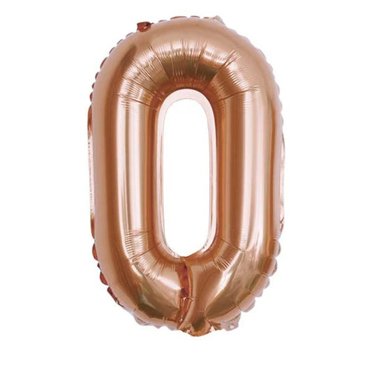 Rose Gold Foil Letter O Balloon 16 inch - Mylar Letter Balloon O Foil Balloon Rose Gold. Each Rose Gold 16″ O letter balloon ideal for names, phrases - perfect for any celebration from birthday parties, baby showers and weddings!