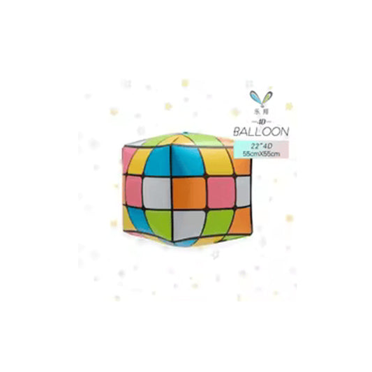 Rubix cube 4D foil balloon