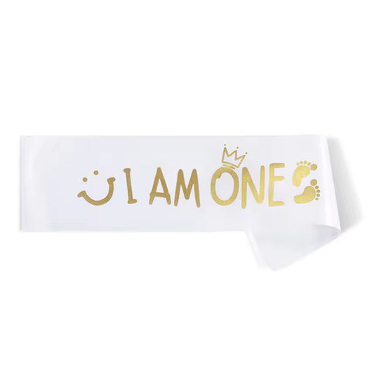 I am One White Sash