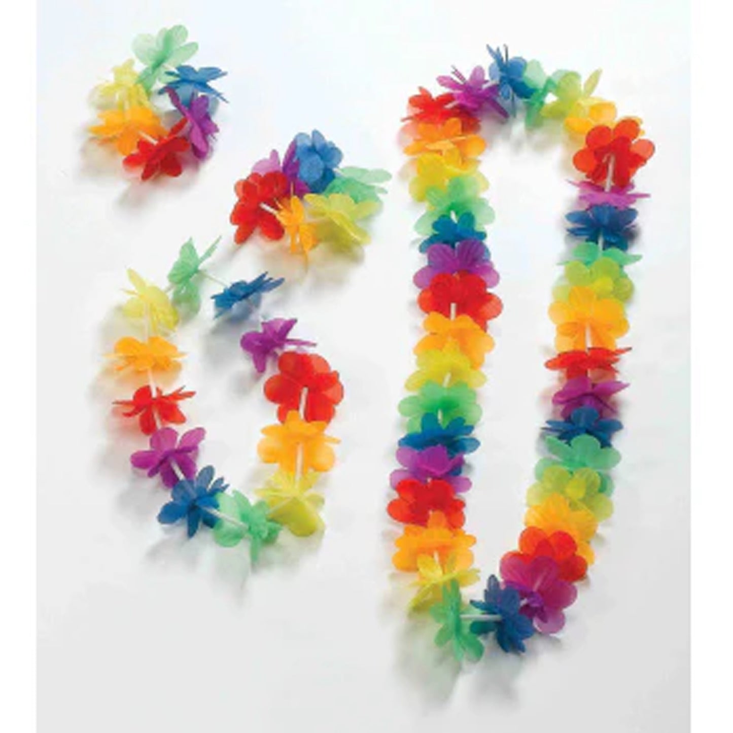 Hawaiian 4 Piece Lei Garland Set Colour