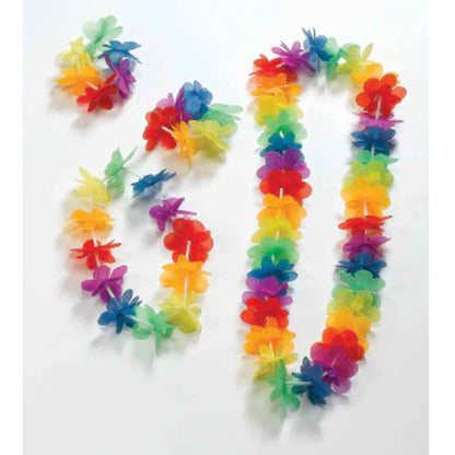 Hawaiian 4 Piece Lei Garland Set Colour