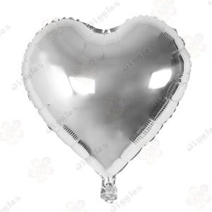 Silver Heart Foil Balloon