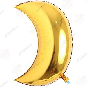 Crescent Moon Foil Balloon 24" Gold