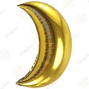 Crescent Moon Foil Balloon 30" Gold