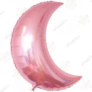 Crescent Moon Foil Balloon 24" Pink