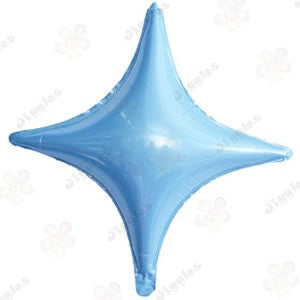 Blue 4 Point Star Foil Balloon