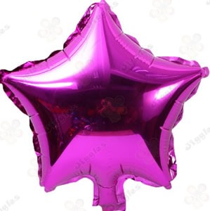 Hot Pink Star Foil Balloon 10"