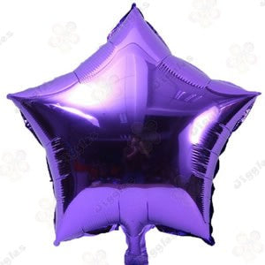 Purple Star Foil Balloon 10"