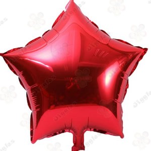 Red Star Foil Balloon 10"