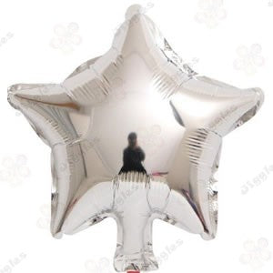 Silver Star Foil Balloon 10"