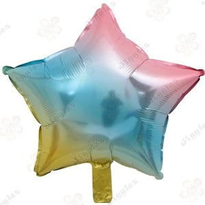 Gradient Rainbow Star Foil Balloon