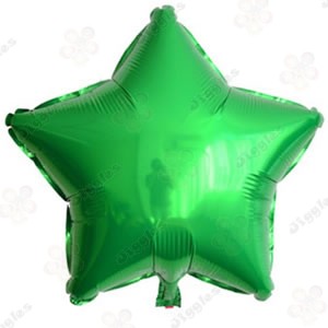 Green Star Foil Balloon