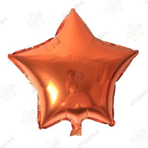 Orange Star Foil Balloon