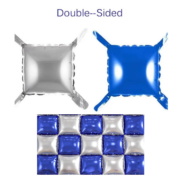 Silver-Blue Square Foil Balloon