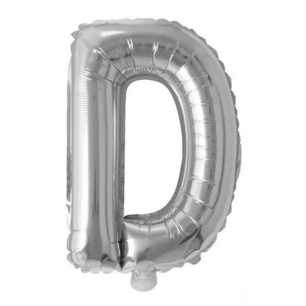 Silver Foil Letter D Balloon 16 inch - Mylar Letter Balloon D Foil Balloon Silver. Each Silver 16″ D letter balloon ideal for names, phrases - perfect for any celebration from birthday parties, baby showers and weddings!