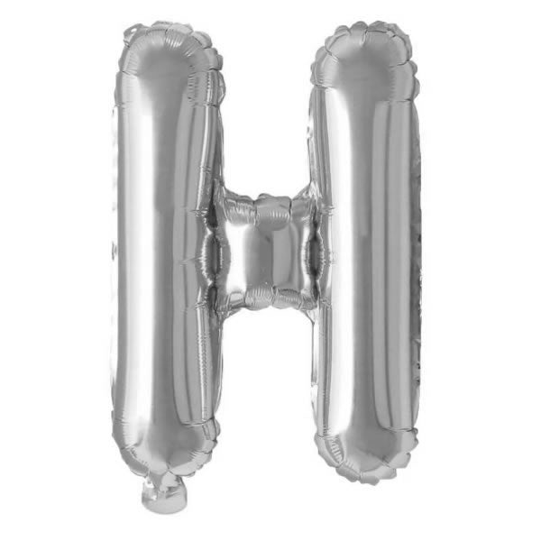 Silver Foil Letter H Balloon 16 inch - Mylar Letter Balloon H Foil Balloon Silver. Each Silver 16″ H letter balloon ideal for names, phrases - perfect for any celebration from birthday parties, baby showers and weddings!