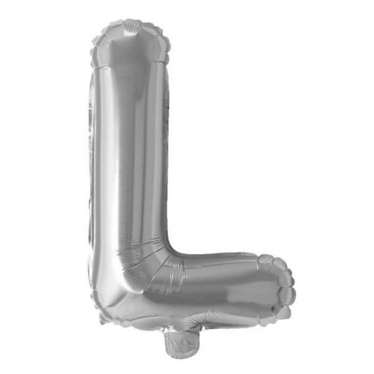 Silver Foil Letter L Balloon 16 inch - Mylar Letter Balloon L Foil Balloon Silver. Each Silver 16″ L letter balloon ideal for names, phrases - perfect for any celebration from birthday parties, baby showers and weddings!