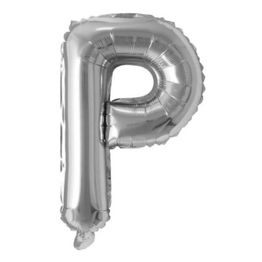 Silver Foil Letter P Balloon 16 inch - Mylar Letter Balloon P Foil Balloon Silver. Each Silver 16″ P letter balloon ideal for names, phrases - perfect for any celebration from birthday parties, baby showers and weddings!