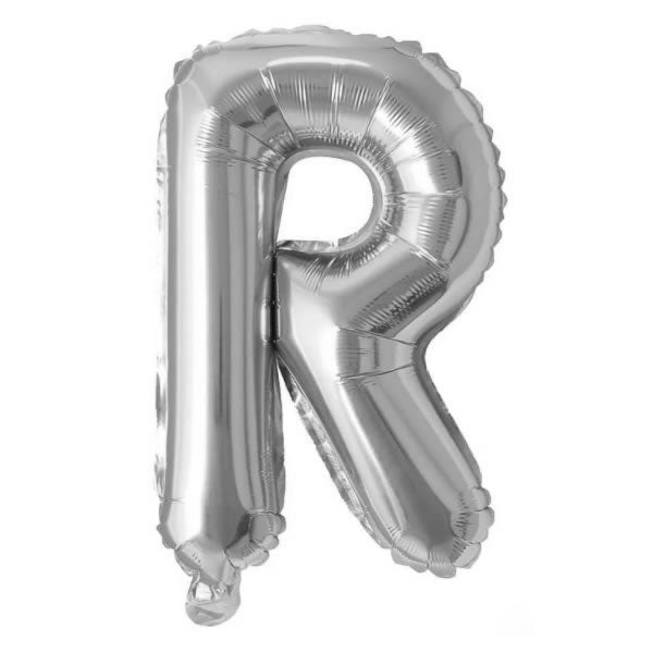 Silver Foil Letter R Balloon 16 inch – Jiggles Party Store