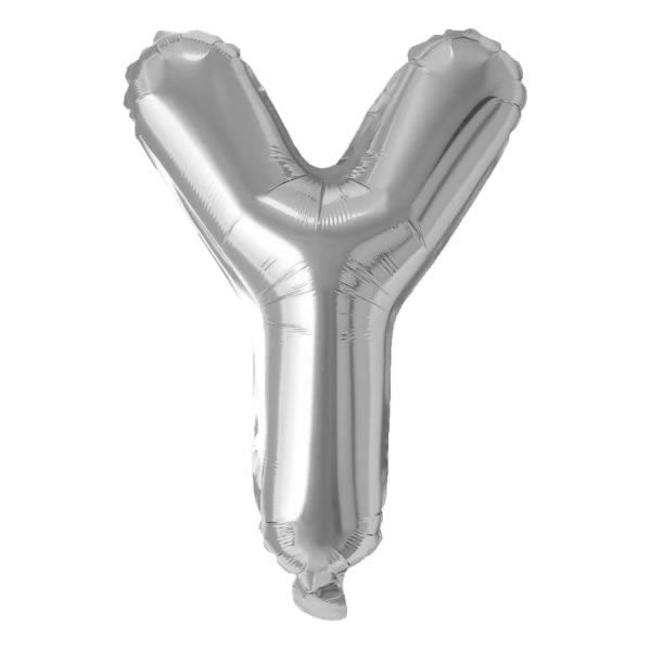 Silver Foil Letter Y Balloon 16 inch - Mylar Letter Balloon Y Foil Balloon Silver. Each Silver 16″ Y letter balloon ideal for names, phrases - perfect for any celebration from birthday parties, baby showers and weddings!
