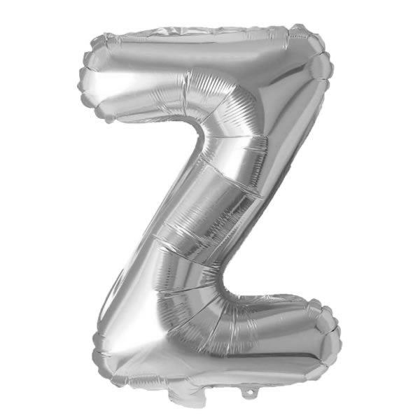 Silver Foil Letter Z Balloon 16 inch - Mylar Letter Balloon Z Foil Balloon Silver. Each Silver 16″ Z letter balloon ideal for names, phrases - perfect for any celebration from birthday parties, baby showers and weddings!
