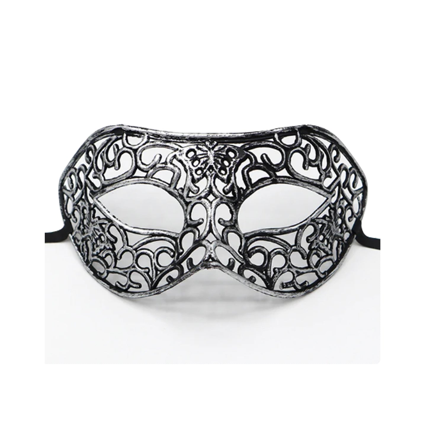 Unisex Retro Half Face Mask Silver