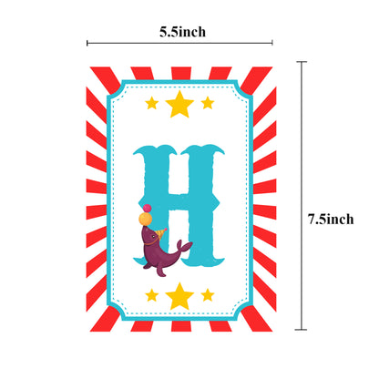 Circus Carnival Theme Birthday Banner