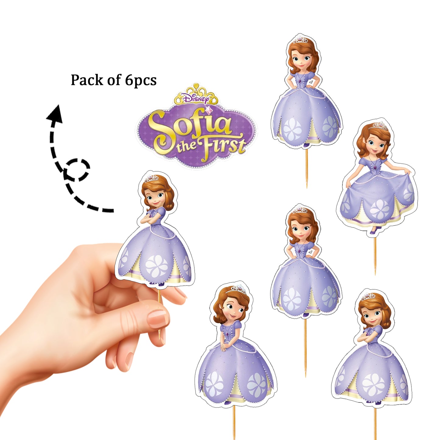 Disney Sofia Cup Cake Topper